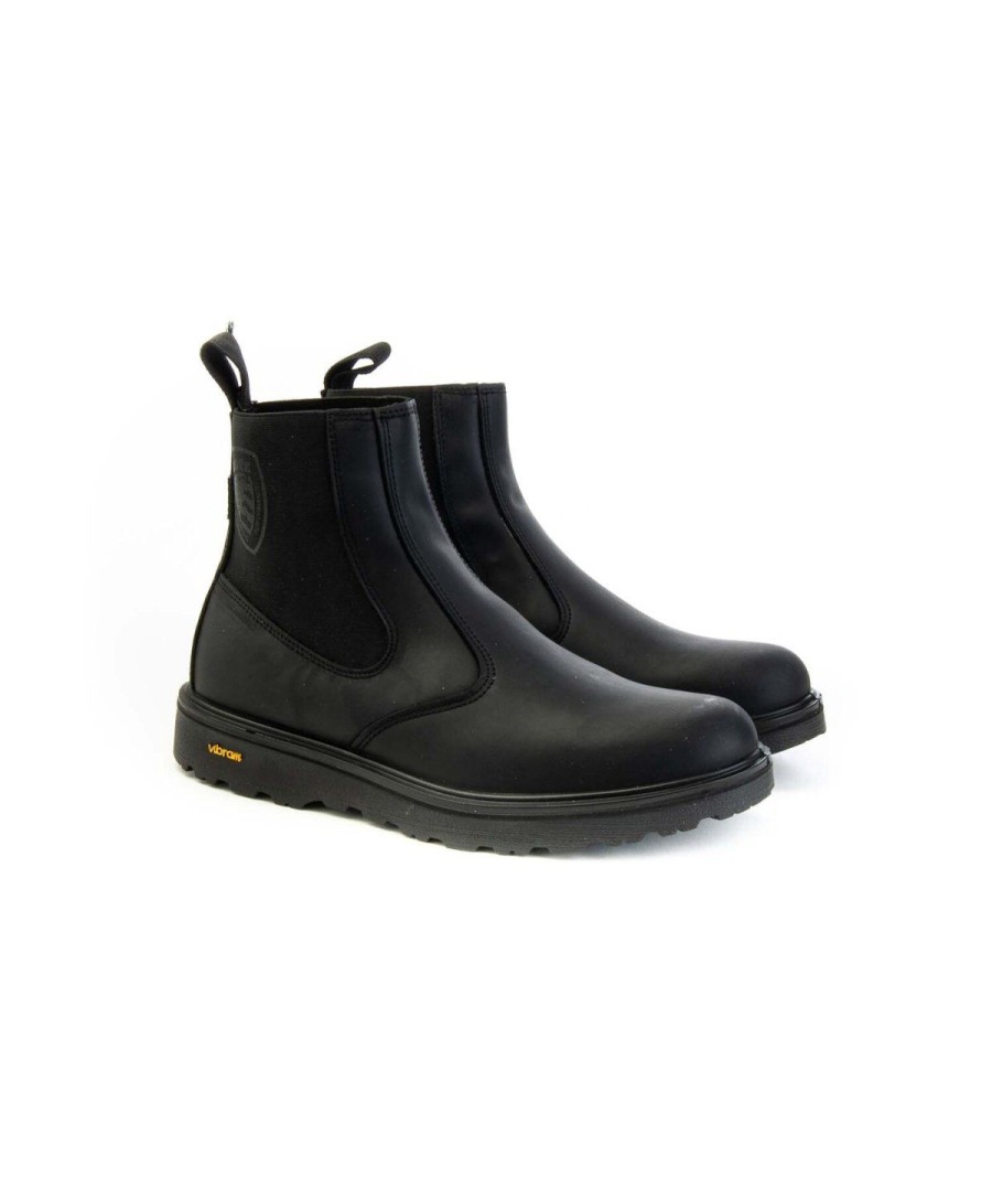 Uomo BLAUER | Blauer F3Guantanamo7/Lea Chelsea Boot Man Leone Shoes Frosinone Nero