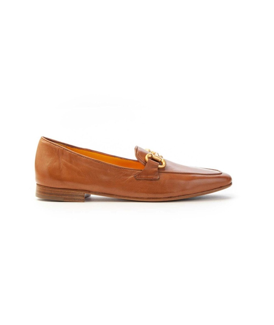 Donna MARA BINI | Mara Bini S240645 Mocassino Morsetto In Nappa Leone Shoes Frosinone Caramel