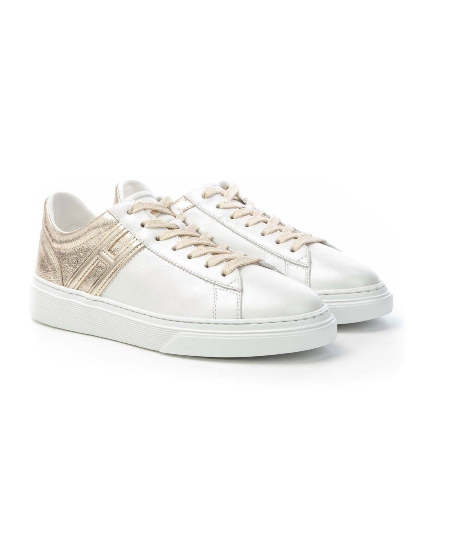 Donna HOGAN | Hogan Hxw3650J971Qyt0352 Sneakers H365 Woman Bianco/Oro