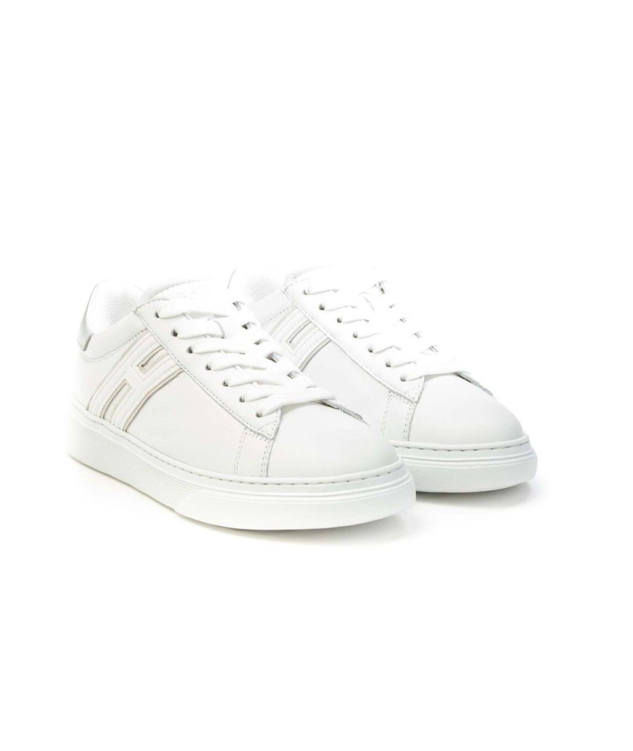 Donna HOGAN | Hogan Hxw3650J310Rnq0351 Sneakers H365 Donna Argento/Bianco