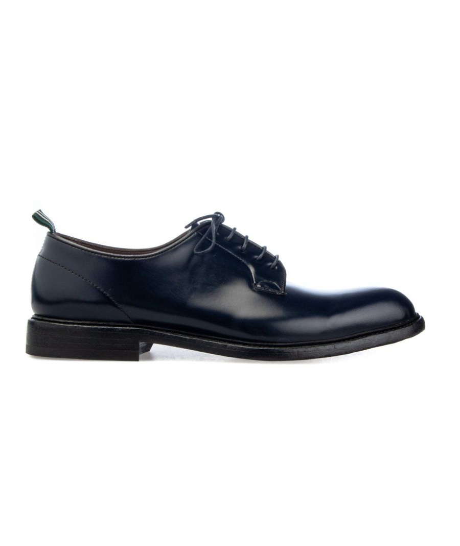 Uomo GREEN GEORGE | Green George 3029 Derby Lacci Fondo Cuoio Leone Shoes Blu