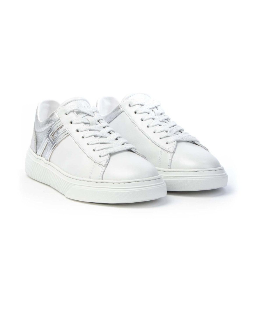 Donna HOGAN | Hogan Hxw3650J971Qyt0351 Sneakers H365 Woman Argento/Bianco