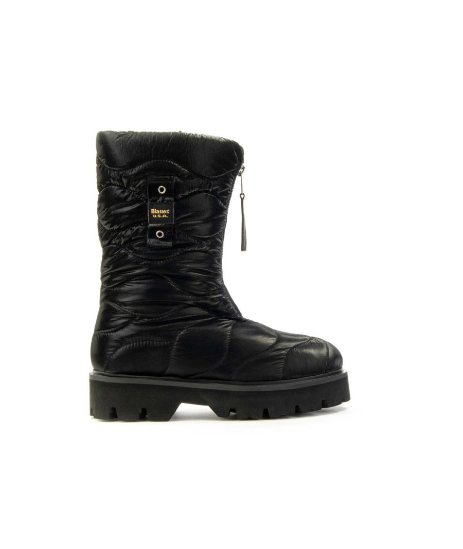 Donna BLAUER | Blauer Elsie06/Dow Moonboot Shiny Nylon Woman Black