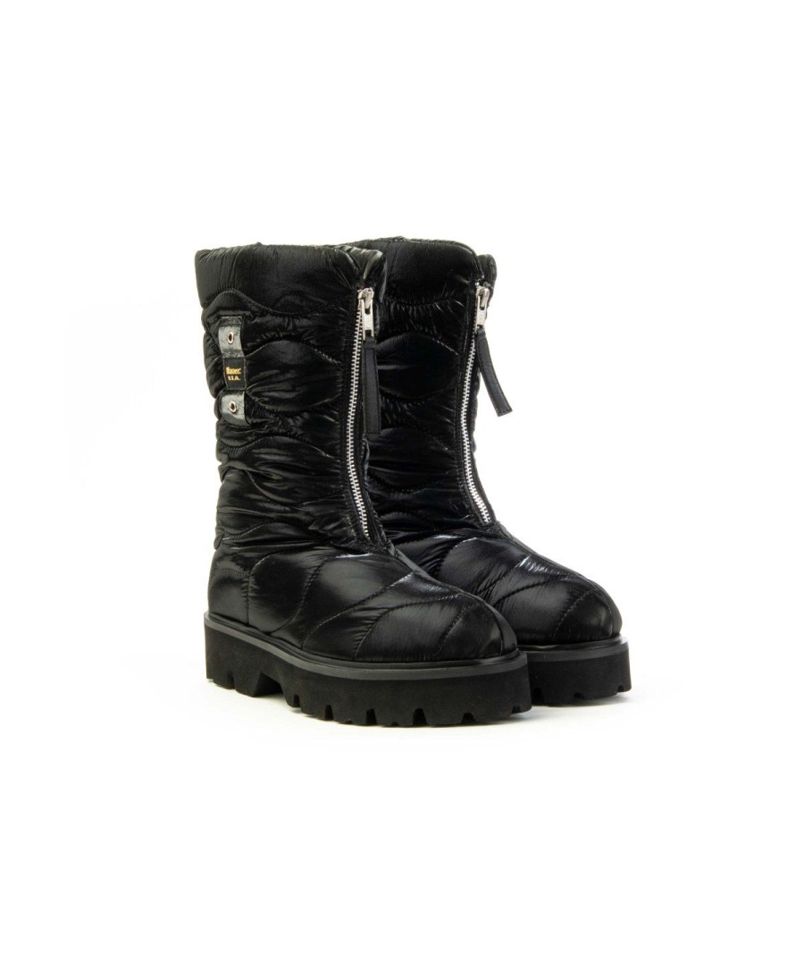 Donna BLAUER | Blauer Elsie06/Dow Moonboot Shiny Nylon Woman Black