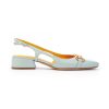 Donna MARA BINI | Mara Bini Q196Slingback Morsetto Tacco 30 Leone Shoes Cielo