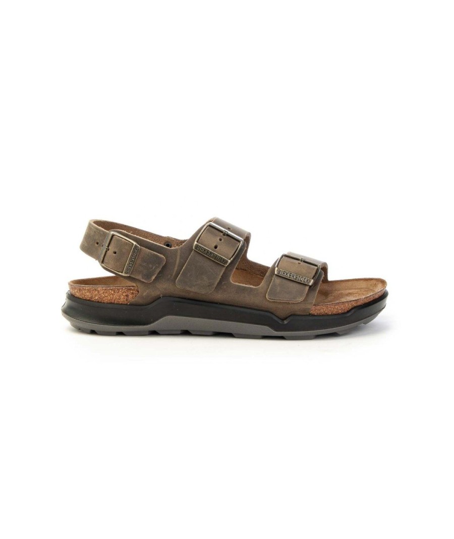 Uomo BIRKENSTOCK | Birkenstock Milano 1018427 Adventuresandali Leone Shoes Frosinone Kaki