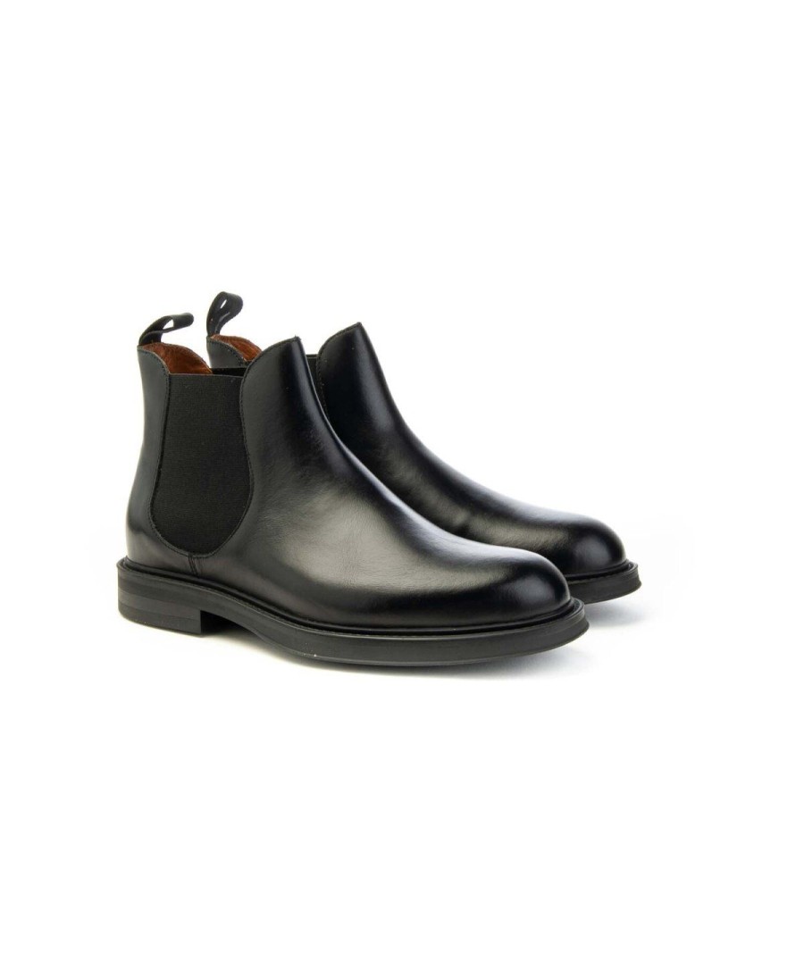 Uomo FRAU | Frau 73L3 Beatles O Chelsea Boots Uomo Leone Shoes Frosinone Nero