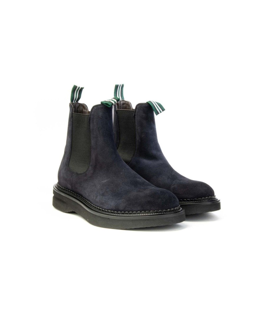 Uomo GREEN GEORGE | Green George 2051 Chelsea Boot Man Blu