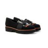 Donna ANASTASIO | Anastasio 1689W Mocassino Frangia Donna Leone Shoes Frosinone Nero