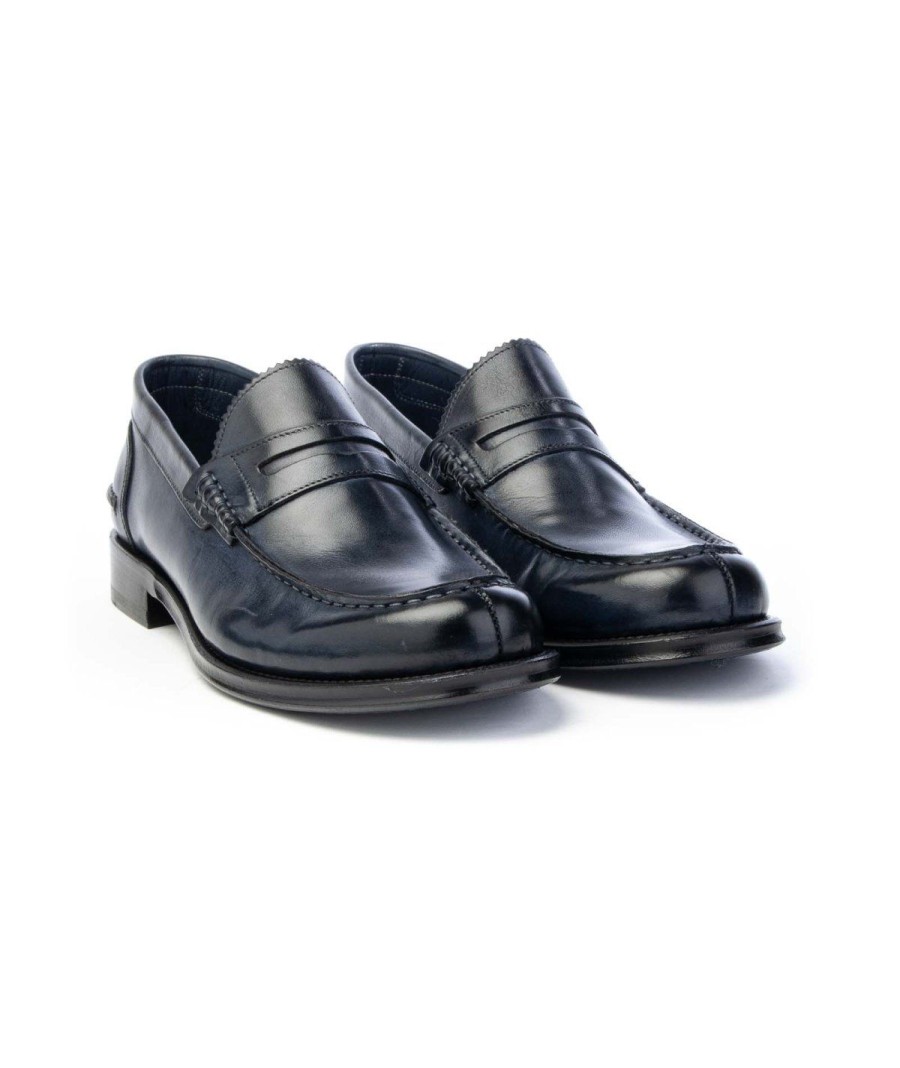 Uomo BRECOS | Brecos 10590 Mocassino Uomo Blu