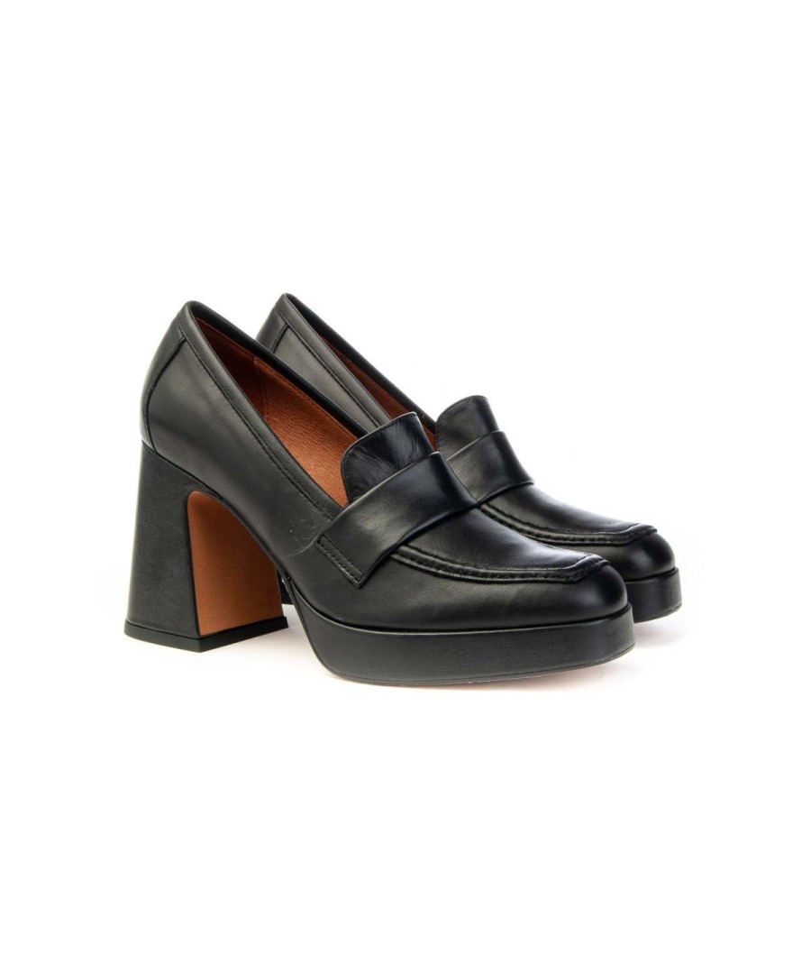 Donna ANGEL ALARCON | Angel Alarcon 23567-566A Mocassino Pinay Donna Leone Shoes Frosinone Nero