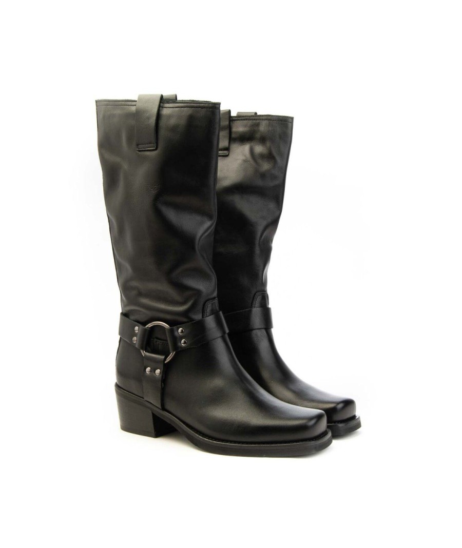 Donna MATISSE' | Matisse Px825 Stivale Biker Punta Quadra Leone Shoes Frosinone Nero