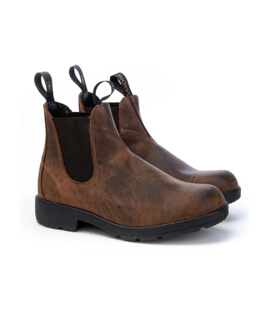 Uomo SAXONE | Chelsea Boot Saxone Upland Leone Shoes Frosinone Testa Di Moro