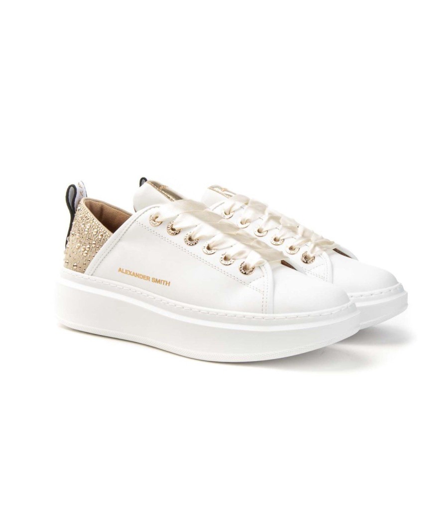 Donna ALEXANDER SMITH | Alexander Smith Asazwyw0506Wgd Sneakers Donna Leone Shoes Frosinone White/Gold