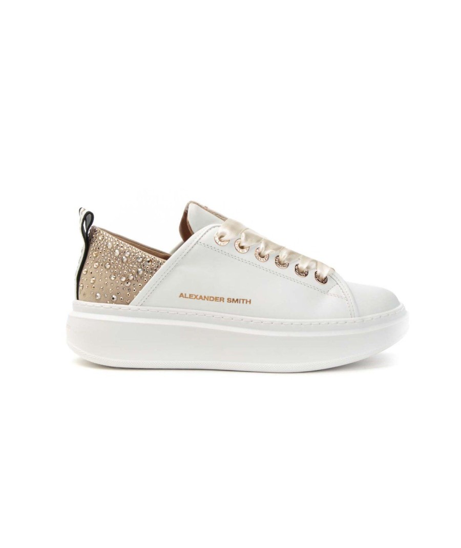 Donna ALEXANDER SMITH | Alexander Smith Asazwyw0506Wgd Sneakers Donna Leone Shoes Frosinone White/Gold