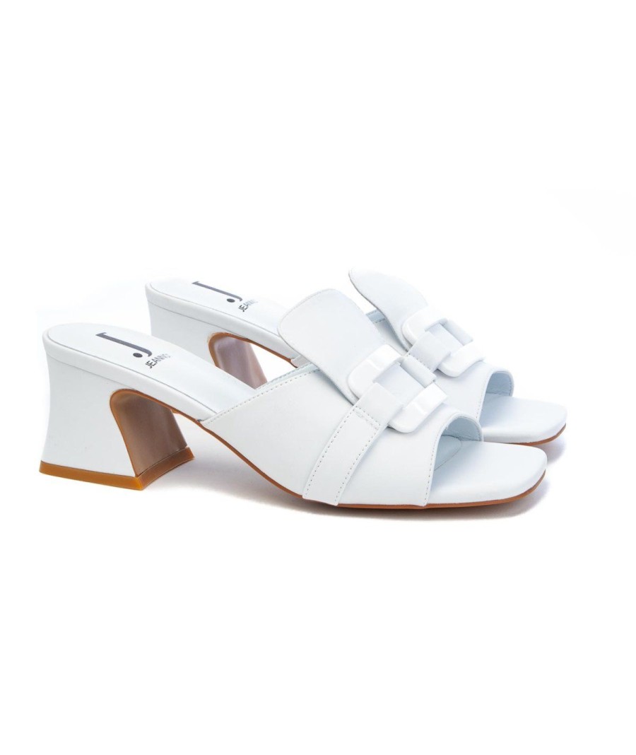 Donna JEANNOT | Jeannot 424 Sandalo Con Accessorio Bianco