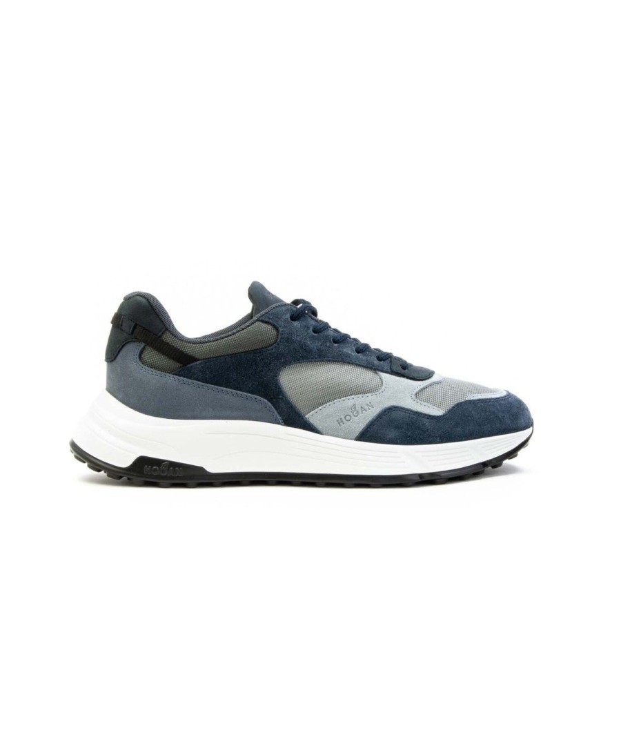 Uomo HOGAN | Hogan Sneakers Hyperlight Blu Grigio Nero Leone Shoes Blu/Grigio