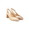 Donna FRANCO RUSSO | Franco Russo 1602S Slingback Tacco 50 Leone Shoes Frosinone Oro