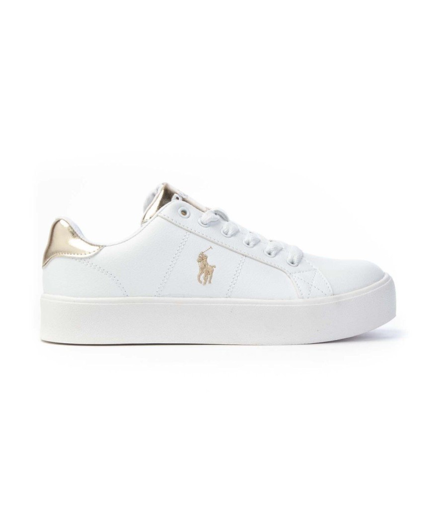 Junior POLO RALPH LAUREN | Polo Ralph Lauren Rf103185 Ltt Platform Bianco/Oro