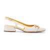 Donna MARA BINI | Mara Bini Q196Slingback Morsetto Tacco 30 Leone Shoes Panna