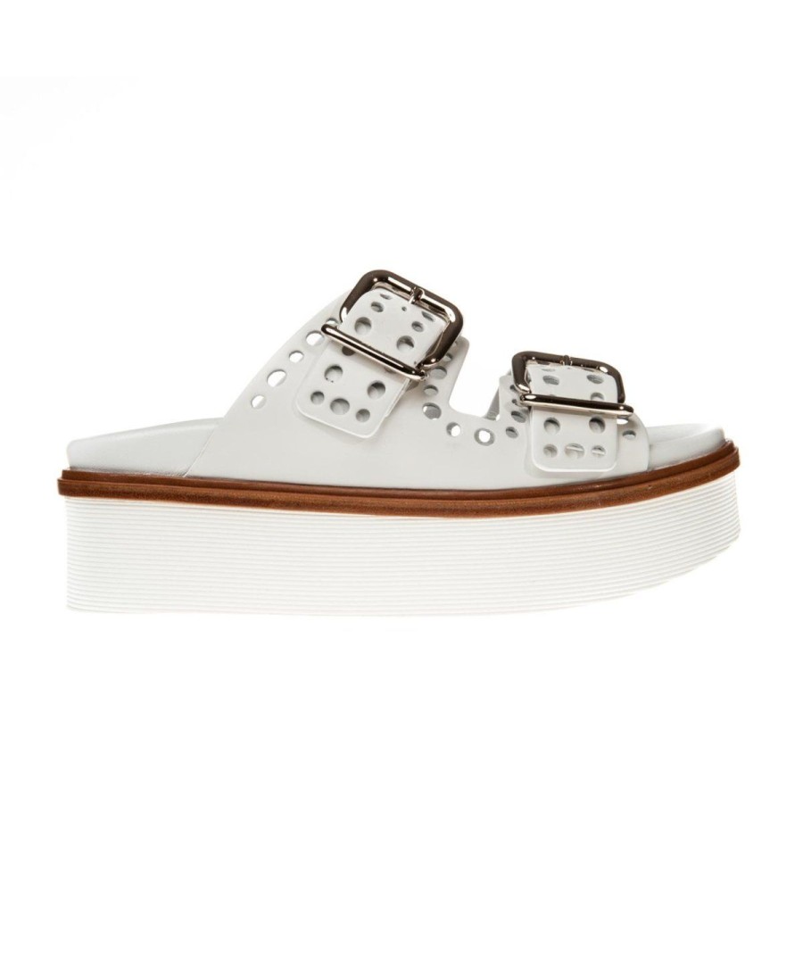 Donna TOD'S | Tod`S Ciabatta 97A Tex Fibbre Fori Bianco