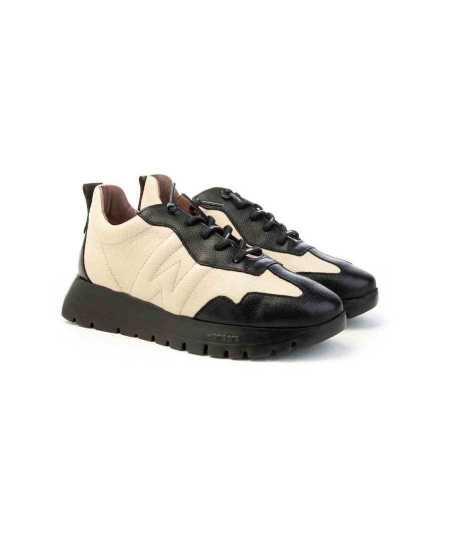 Donna WONDERS | Wonders A-2450 Sneakers Supra Donna Leone Shoes Frosinone Nero/Crema