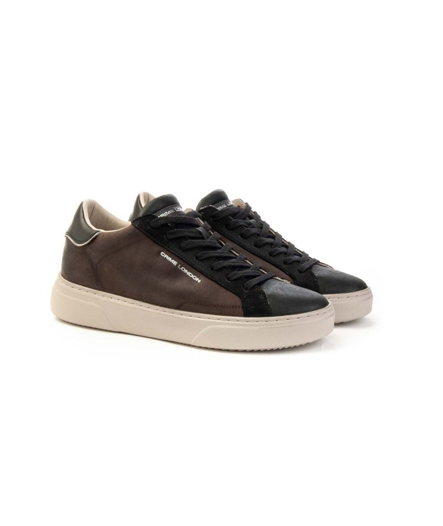 Uomo CRIME LONDON | Crime London 12801Aa5B Destiny Sneakers Uomo Leone Shoes Frosinone Brown