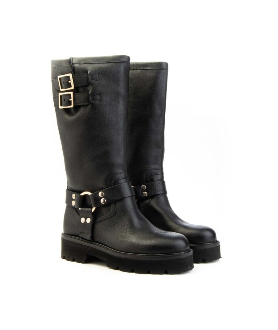 Donna BALIE | Balie 3701 Stivale Biker Fondo Extralight Donna Leone Shoes Frosinone Nero