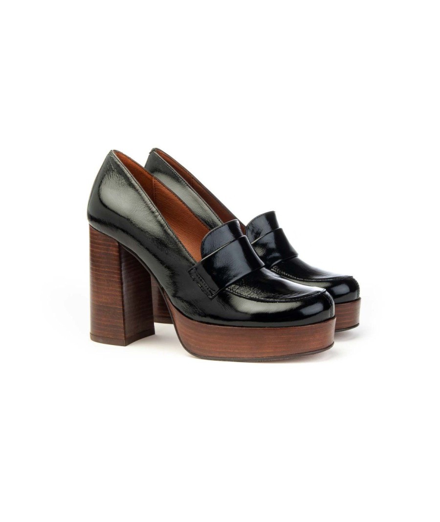 Donna ANGEL ALARCON | Angel Alarcon 23558-922 Mocassino Petra Donna Leone Shoes Frosinone Nero