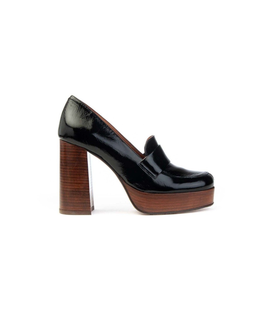 Donna ANGEL ALARCON | Angel Alarcon 23558-922 Mocassino Petra Donna Leone Shoes Frosinone Nero