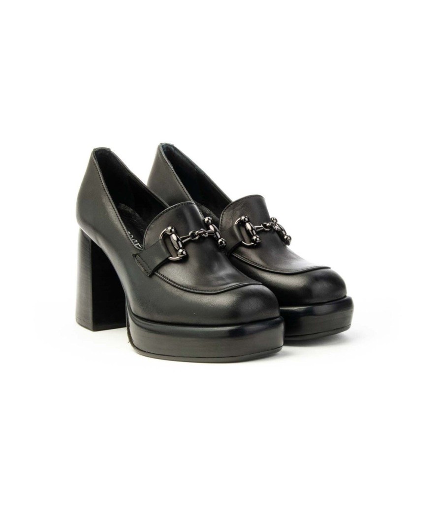 Donna CURIOSITE' | Curiosite` 2139 Mocassino Morsetto Con Plateau Donna Nero