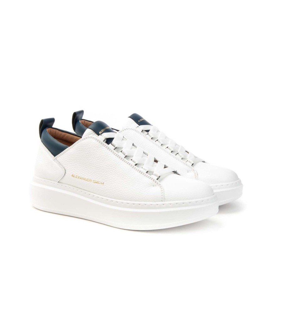 Uomo ALEXANDER SMITH | Alexander Smith Asazwym2303Wbl Sneakers Uomo Leone Shoes Frosinone White/Blue