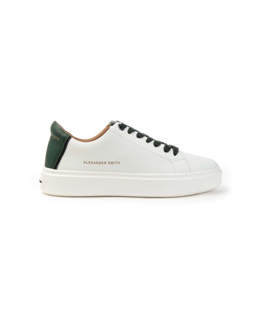 Uomo ALEXANDER SMITH | Sneakers Alexander Smith London Alayn1U10Wgn Leoneshoes White/Green