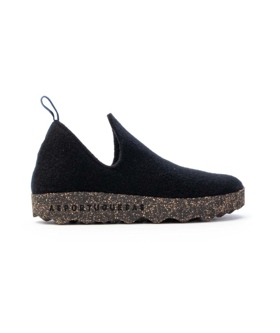 Unisex ASPORTUGUESAS | Asportuguesas P018058000 Slip On City Line City Uomo Leone Shoes Black