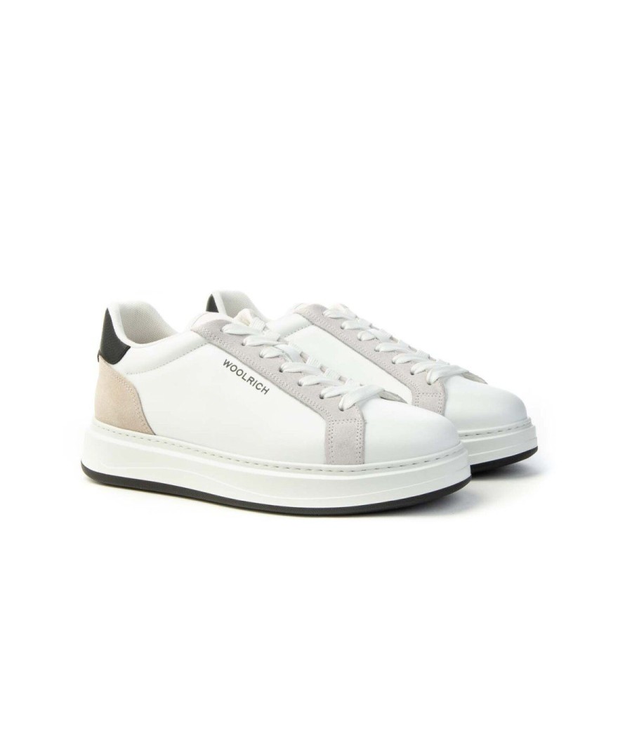 Uomo WOOLRICH | Woolrich Wfm241.010. Sneakers Uomo Leone Shoes Frosinone Bianco/Bianco