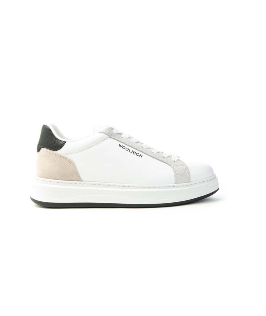 Uomo WOOLRICH | Woolrich Wfm241.010. Sneakers Uomo Leone Shoes Frosinone Bianco/Bianco