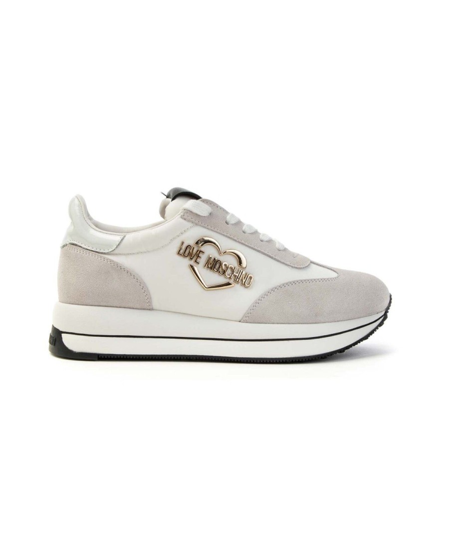 Donna LOVE MOSCHINO | Love Moschino Ja15074G1Gin110A Scarpe Sneakers Donna Leoneshoes Bianco