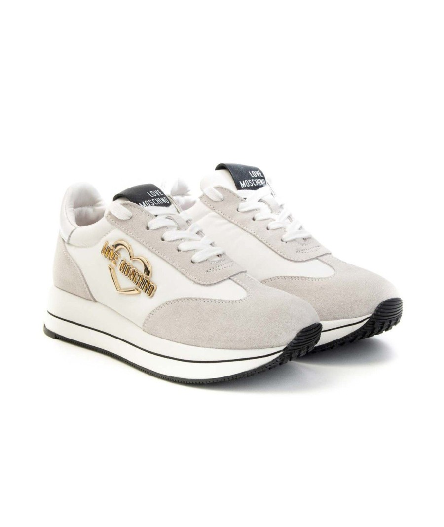 Donna LOVE MOSCHINO | Love Moschino Ja15074G1Gin110A Scarpe Sneakers Donna Leoneshoes Bianco