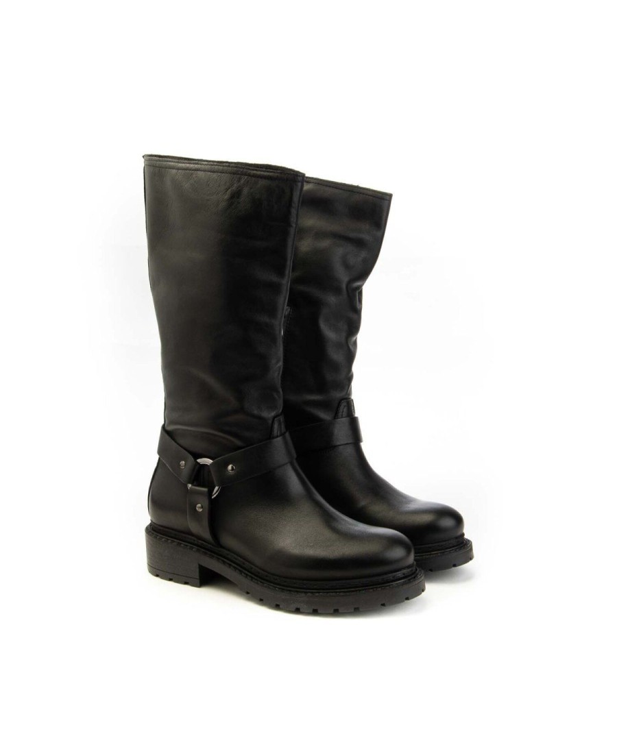 Donna MATISSE' | Matisse Ma644 Stivale Biker Punta Tonda Leone Shoes Frosinone Nero