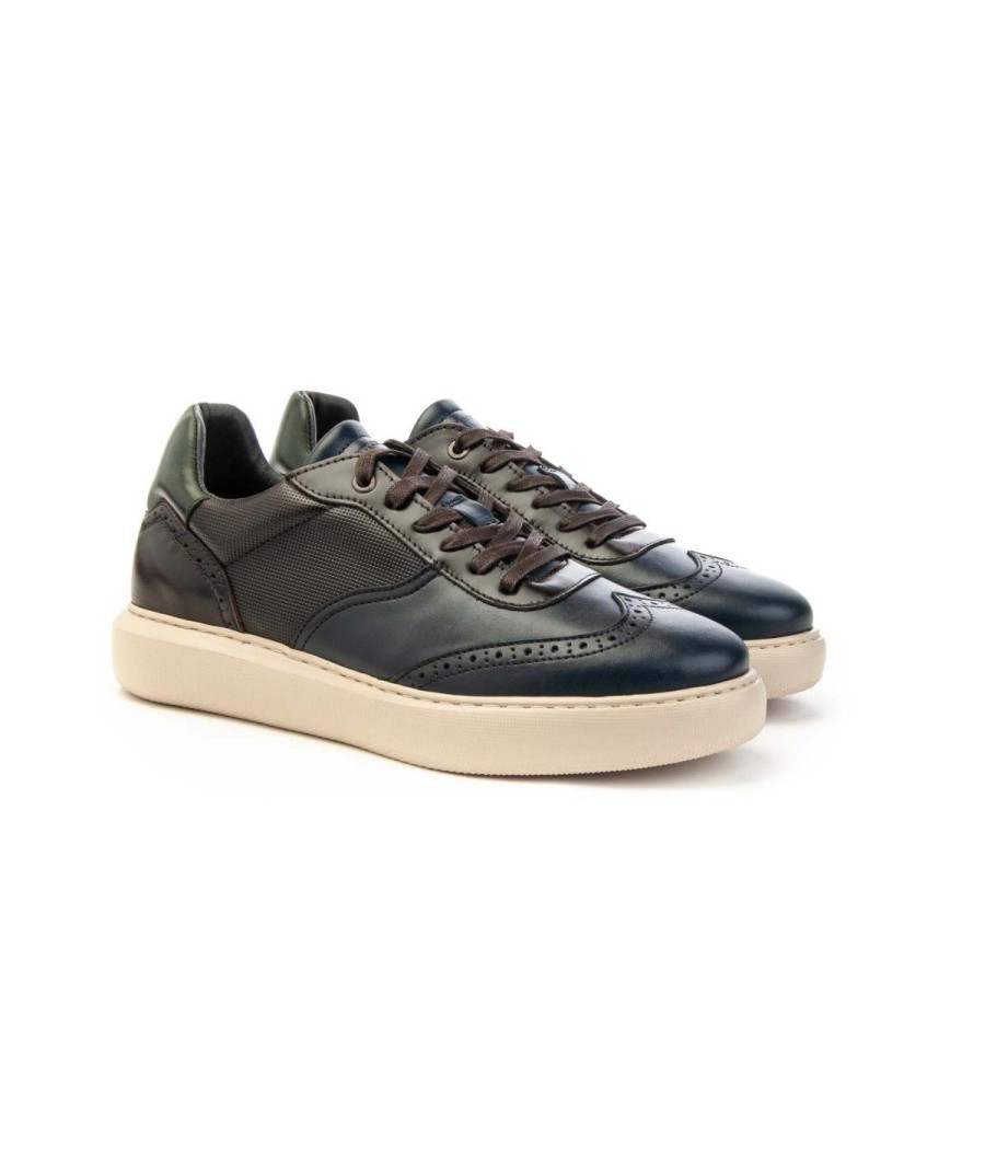 Uomo AMBITIOUS | Ambitious 12474 Sneakers Lacci Uomo Leone Shoes Frosinone Navy