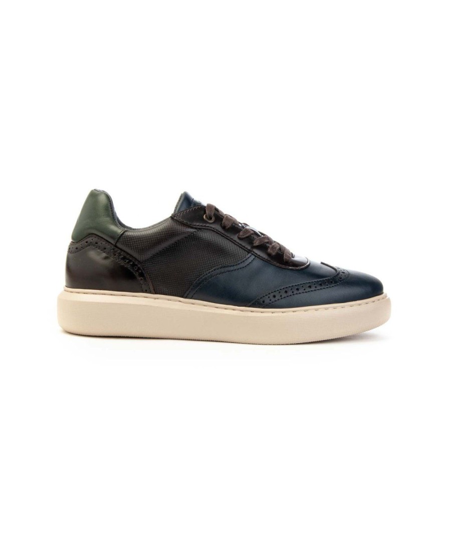 Uomo AMBITIOUS | Ambitious 12474 Sneakers Lacci Uomo Leone Shoes Frosinone Navy