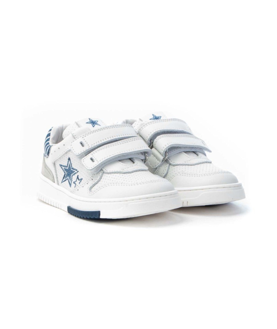 Junior BALDUCCI | Balducci Yoga1080 Sneakers 2 Strappi Leone Shoes Bianco Blu