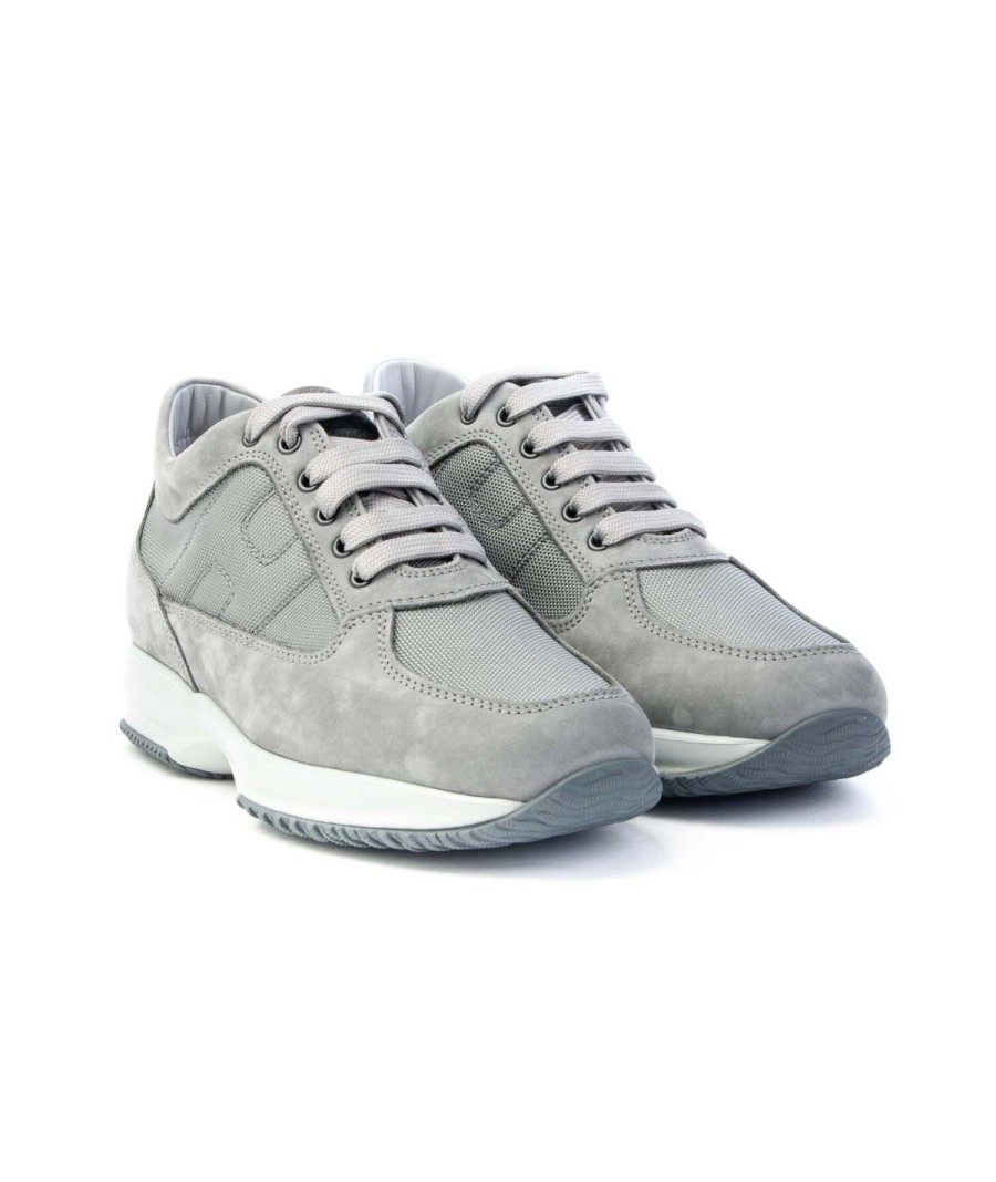 Uomo HOGAN | Hogan Hxm00N00E10Qxokj87 Interactive Leone Shoes Grigio