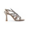 Donna ALMA EN PENA | Alma En Pena V22332 Sandalo Foglia Strass Leone Shoes Visone