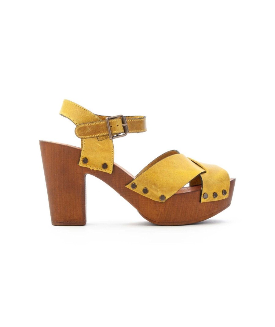 Donna MARRADINI | Marradini 652M Sandalo Criss Crossplateau Leone Shoes Limone