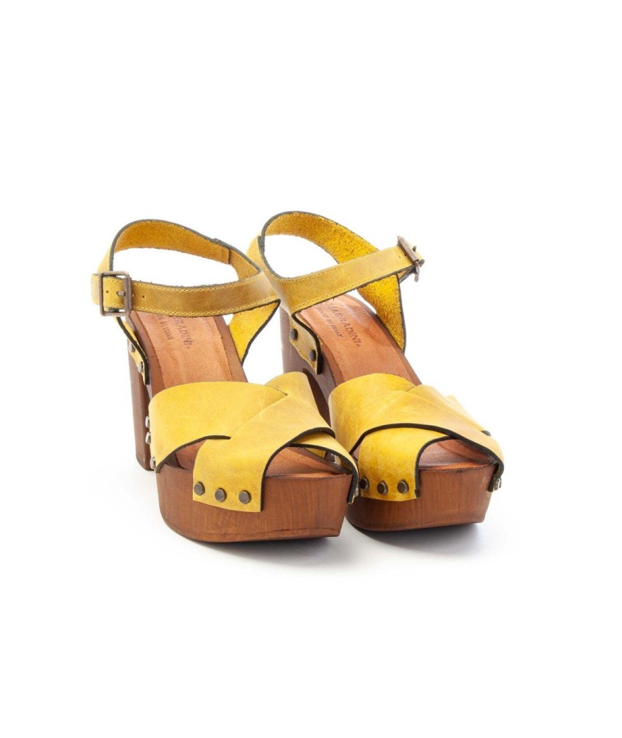 Donna MARRADINI | Marradini 652M Sandalo Criss Crossplateau Leone Shoes Limone