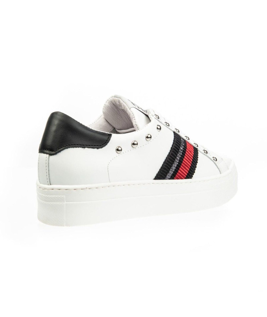 Donna MELINE | Meline Ug 001 Sneaker Lacci F.Do Cassett Bianco/Nero