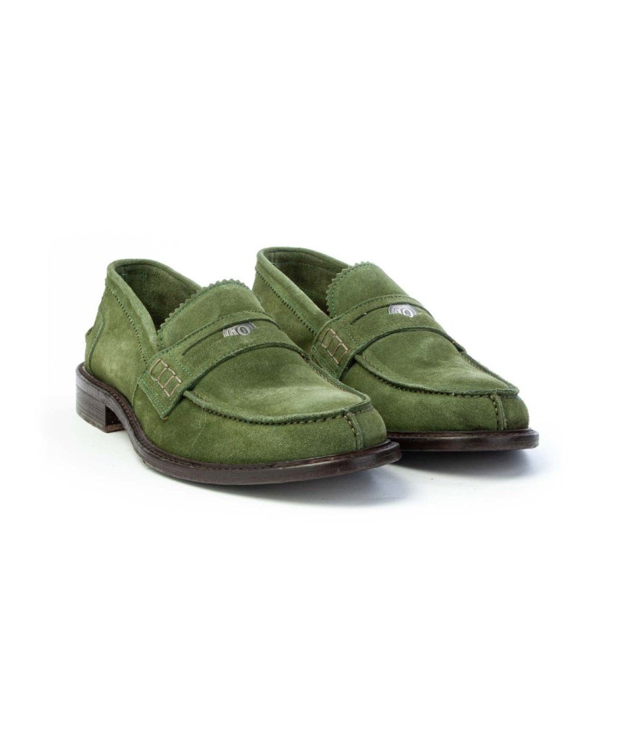 Uomo MINORONZONI 1953 | Minoronzoni 1953 Mrs229S519 Mocassino Man Leone Shoes Verde