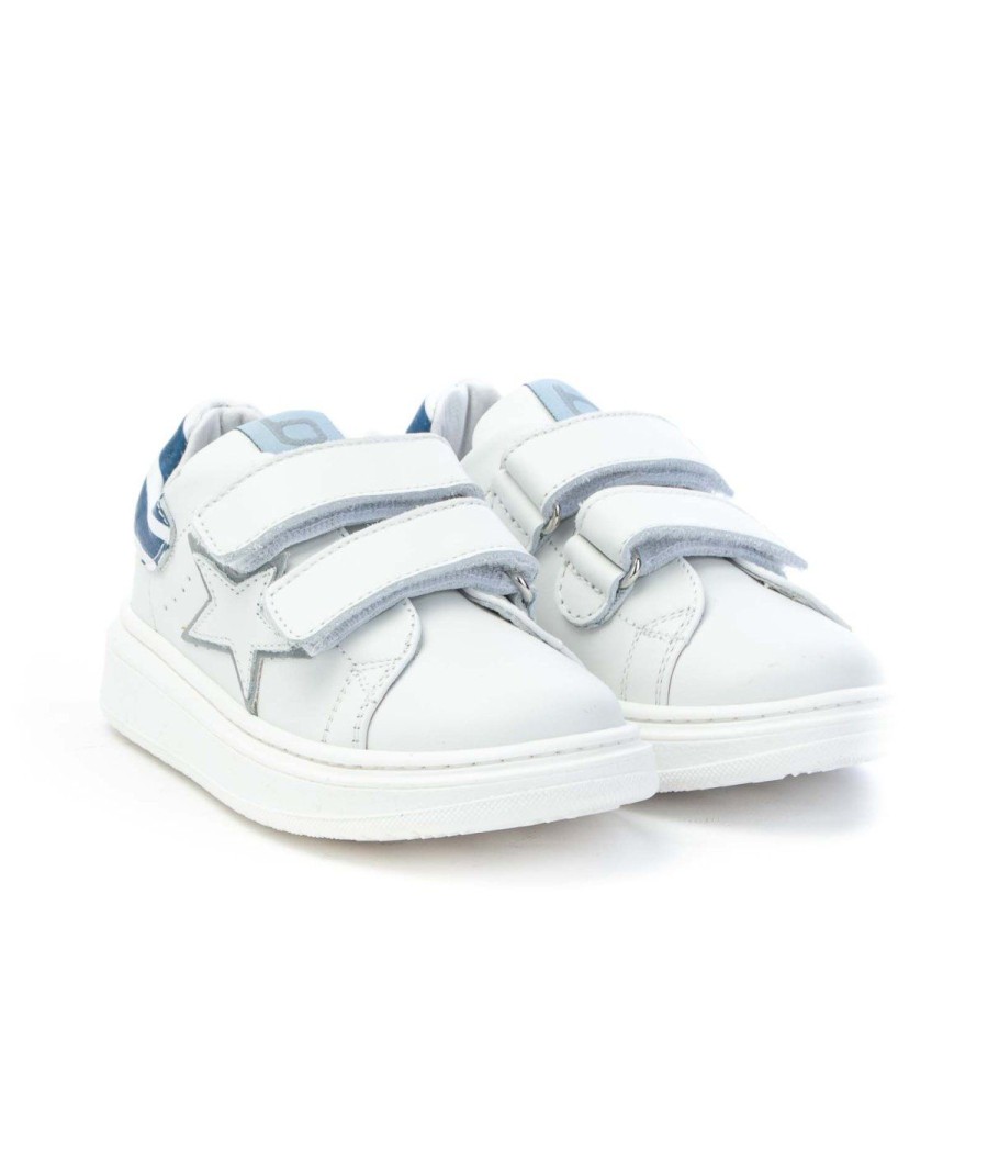 Junior BALDUCCI | Balducci Sta1181 Sneakers 2 Strappi Star Leone Shoes Bianco Blu