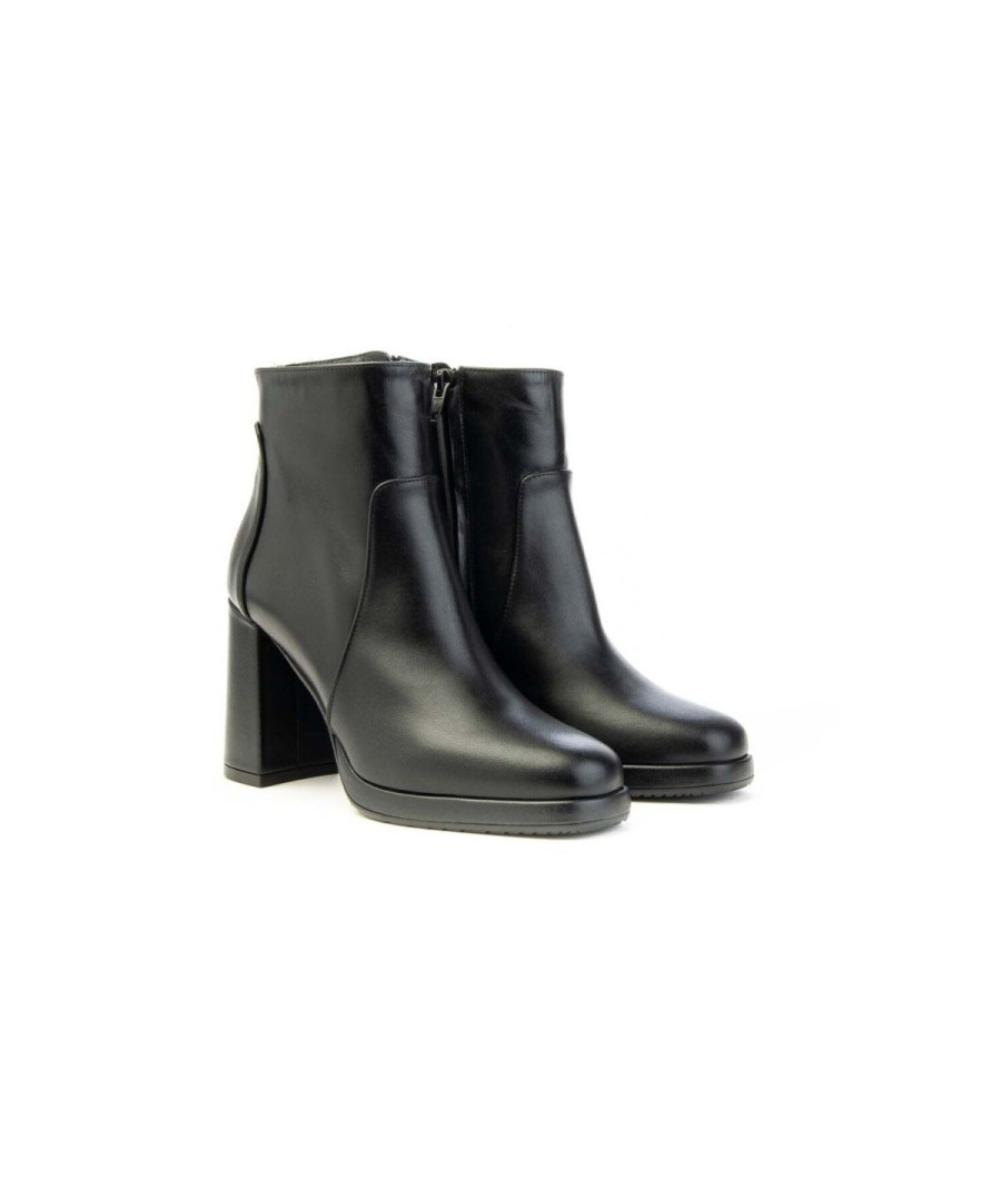 Donna ALBANO | Albano 2531 Tronchetto Plateau 70 E Zip Leone Shoes Frosinone Nero